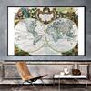 Vintage World Map Posters Wall Hanging Tapestry,Study,Geographical,Tourism/Education Tool,Room Decor