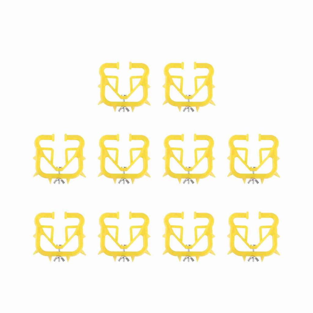 10pcs Cow Nose Thorn Thick Plastic Prevent Milk Sucking Calf Weaner for Farm LivestockYellow