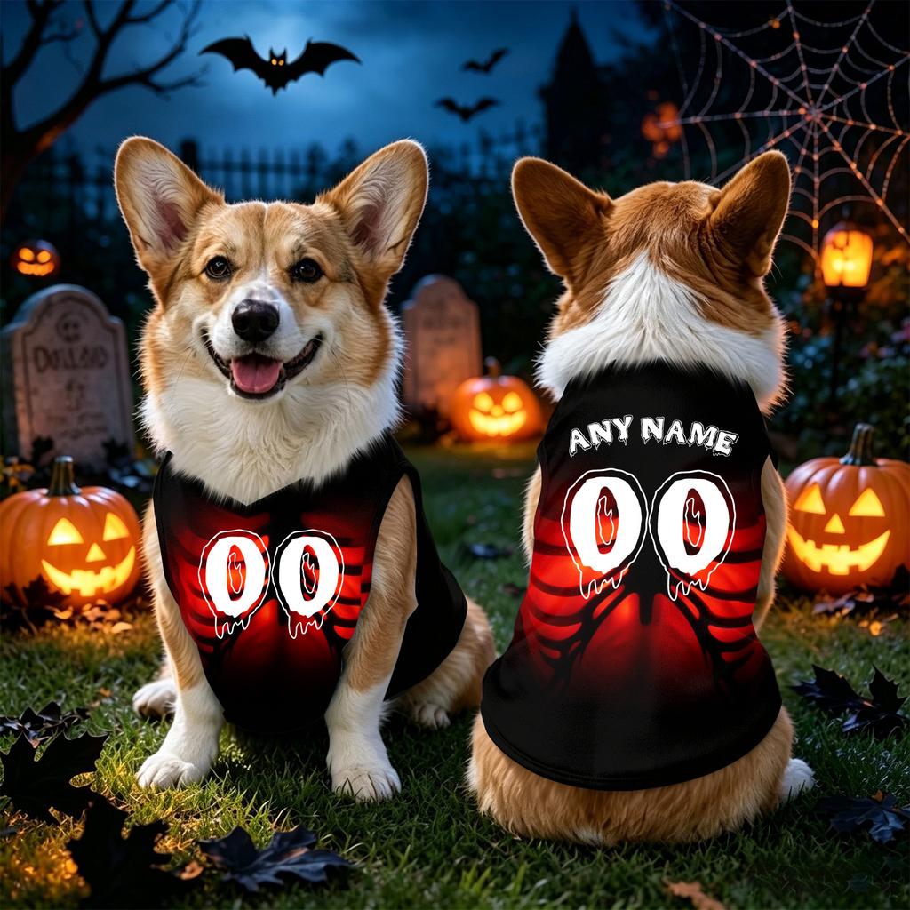 Halloween Dog V-Neck Sweatshirt Printed Pet Clothing for Small Medium Large Dogs