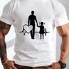Father Daughter Heartbeat ECG Graphic Tee Soft Cotton Short Sleeve Casual TShirt for Men Family