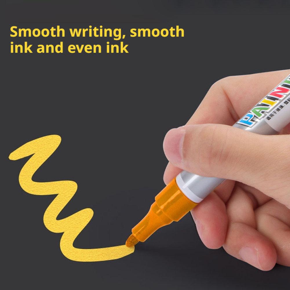 NEU Autolack Kratzer Reparatur Pinselstift Wasserdicht Wasserfarben Markerstift Autoreifen Profilpflege Automobil Schwarz Weiß Rot Silber