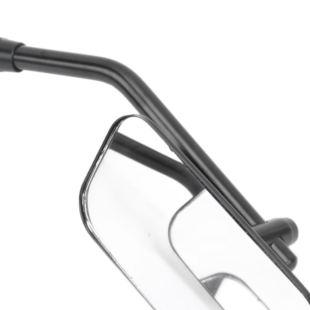 Motorcycle Rearview Mirror   Clear Wide Angle Side Rear View Wing Mirror Kit for 38mm Inner Diameter Bumper