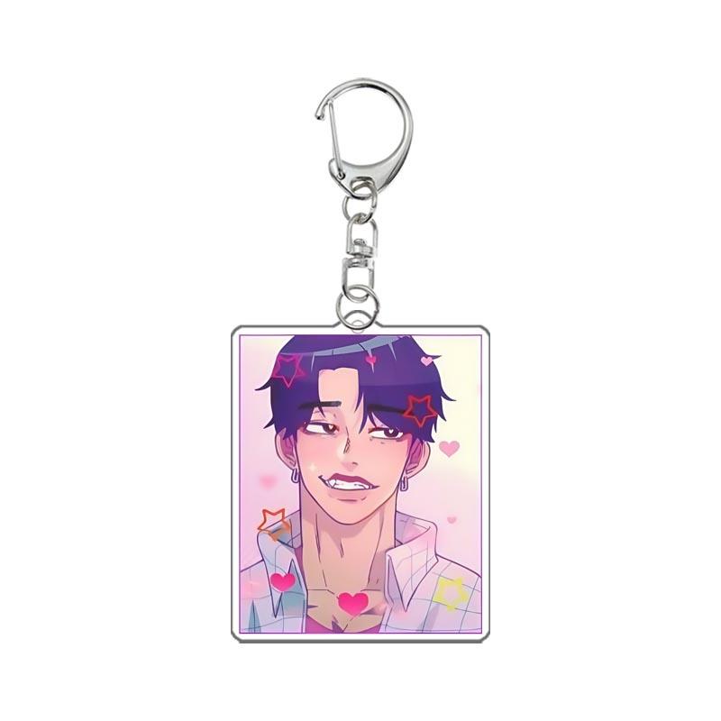 Demon Hunters Huntrix Kpop Saja Boys Acrylic Keychains Jewelry Rumi Zoey Jinu Mira Acrylic Pendant Keyring Decoration Fans Gifts