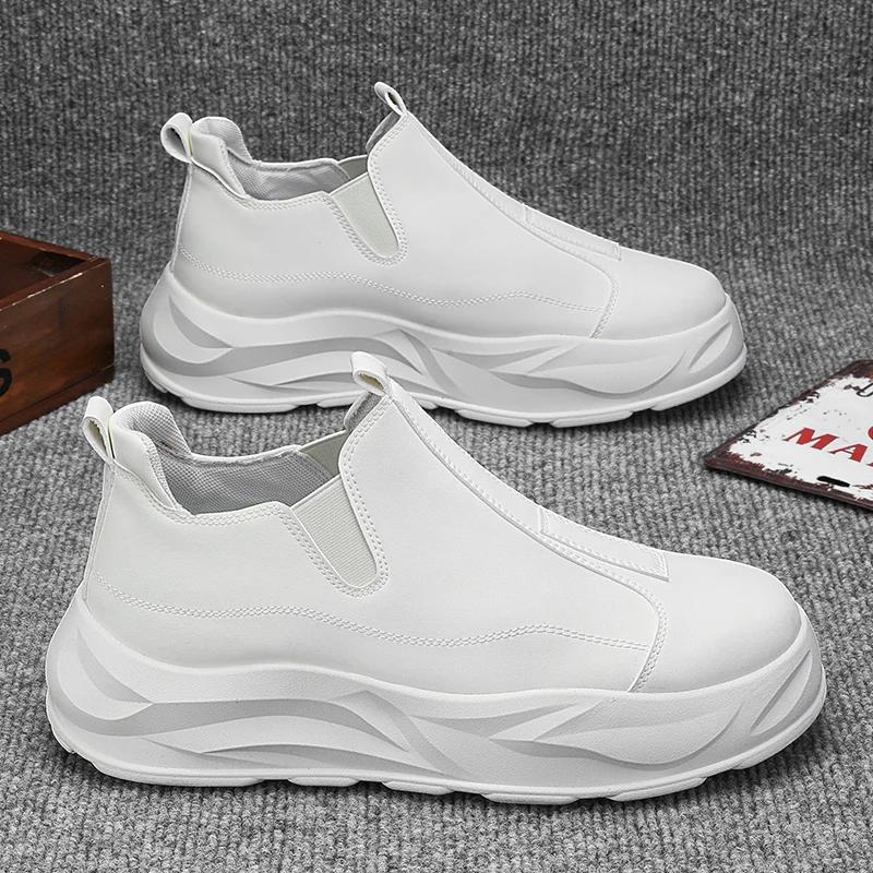 

Высокие кроссовки мужские дизайнерские зимние плюшевые теплые зимние ботинки модные повседневные кожаные/пуховые верхние туфли на увеличенной плоской платформе 39