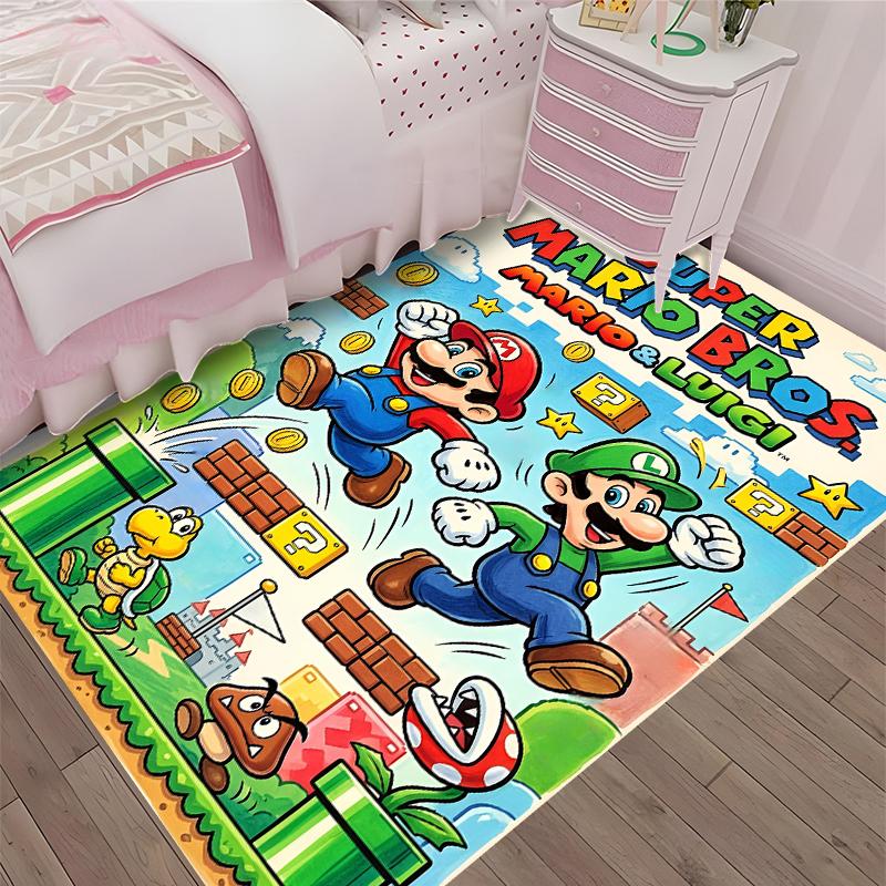 Mario Printed Carpet, Rug for Office Chair Living Room Bedroom Kitchen Room Decor Gifts.