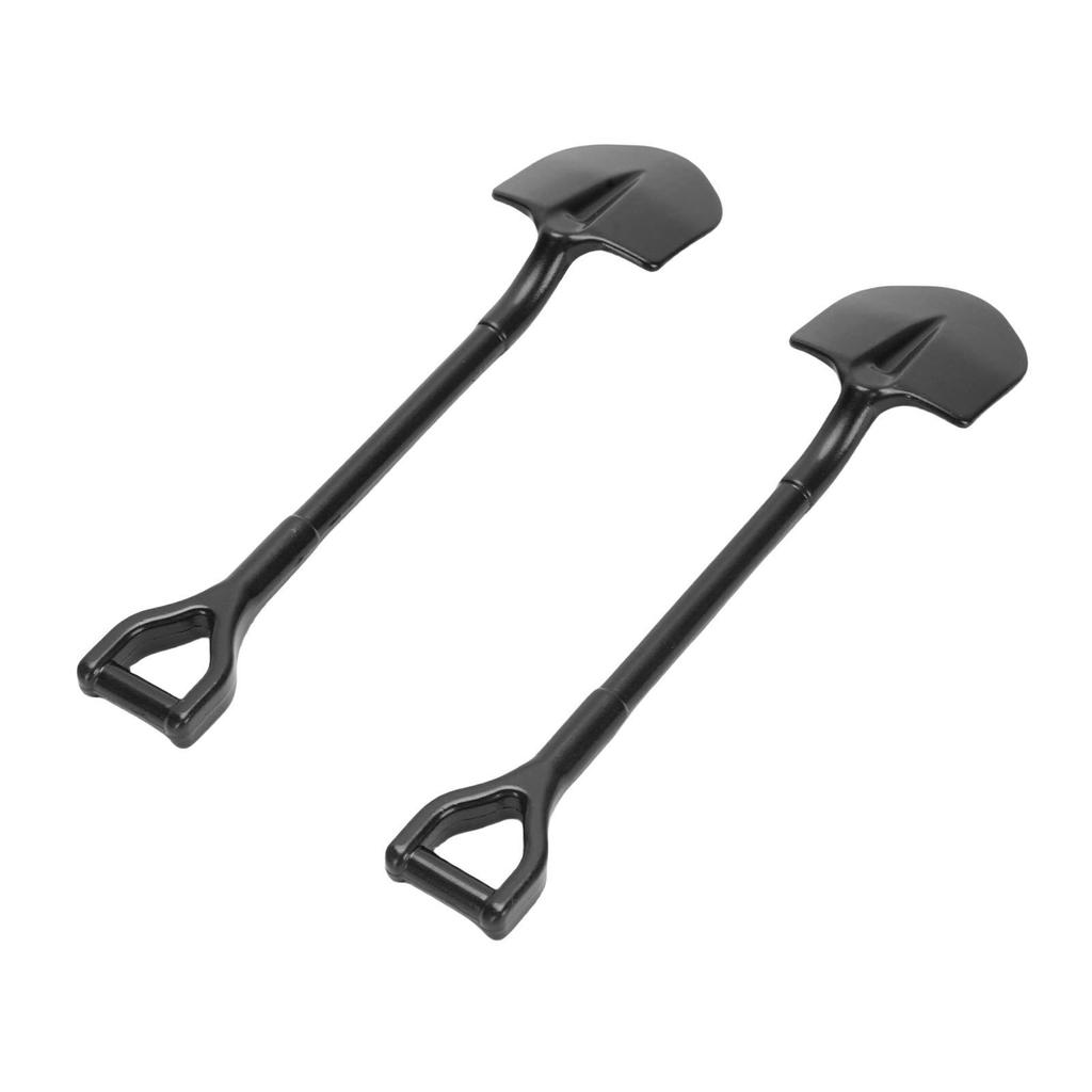 2PCS RC Simulation Metal Shovel Alloy RC Car Shovel Tool for 1 10 RC Crawler Decoration Accessories Black