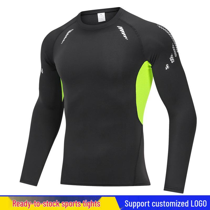 Men's Quick-Dry Long Sleeve Compression Shirt for Running, Cycling, and Basketball