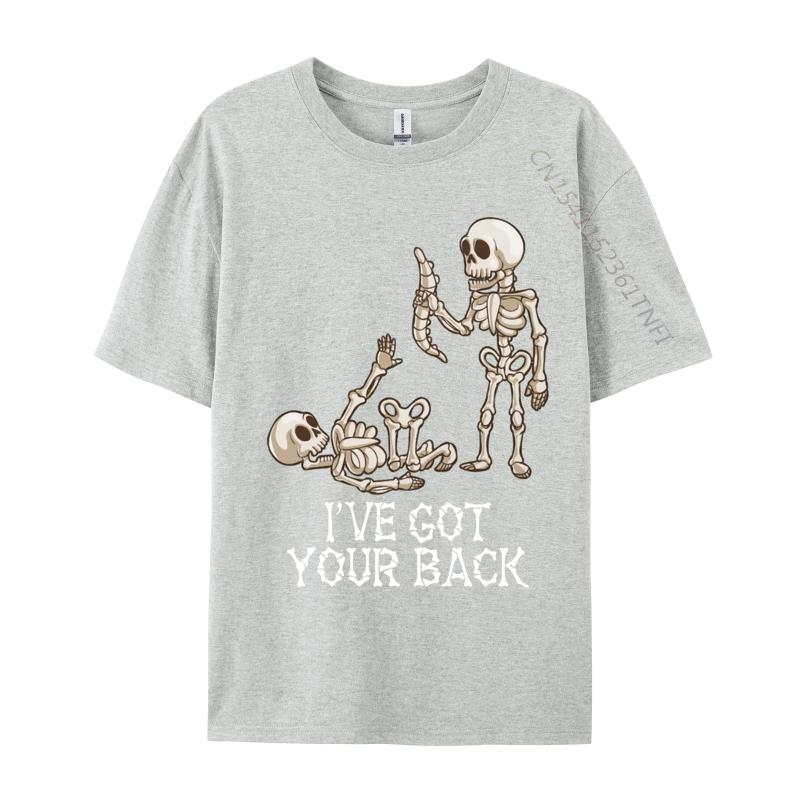 i ve got your back skeleton Cotton Fabric Men Customized T Shirt Casual Tops Tees New Arrival Gift Tee Shirt Wholesale