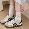 Women's Pure Cotton Mid-Calf Socks - Breathable, Sweat-Absorbing, Odor-Resistant, Thin and Long for Spring, Summer, and Autumn JK Style.