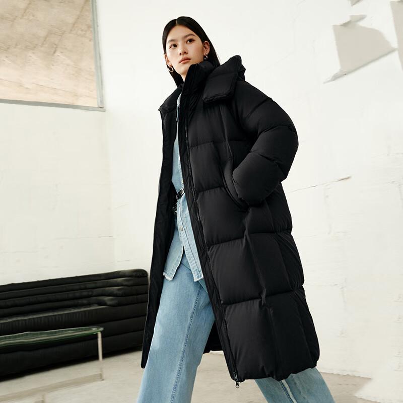 Aolaiyi Women's 2025 Winter Puff Long Hooded Duck Down Jacket