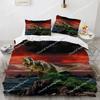 Dinosaur Duvet Cover Set for Kids Boys Girls Polyester  King Queen Size Bedding Set Cartoon Wild Animals Comforter Quilt Cover