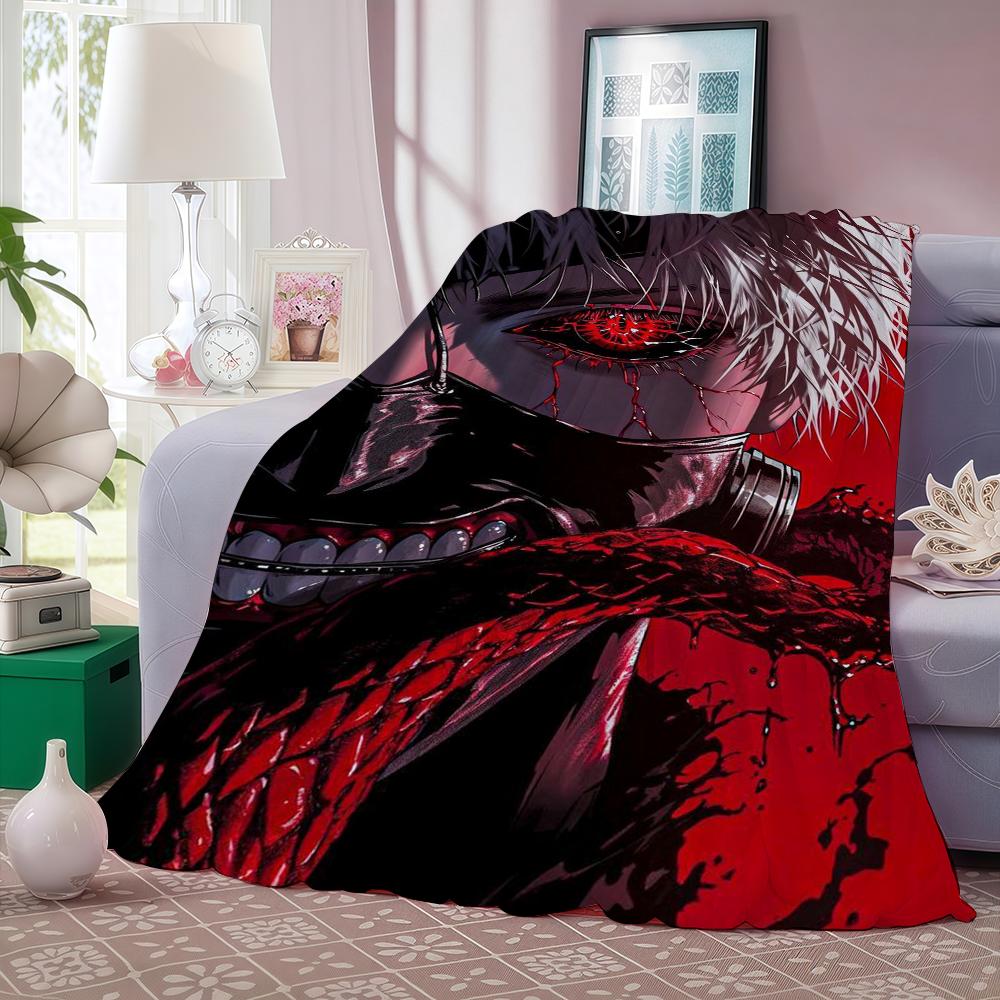 Anime T-Tokyo Ghoul Blanket Warm And Soft Suitable For Bedroom Living Room Sofa Bed Office Travel Camping
