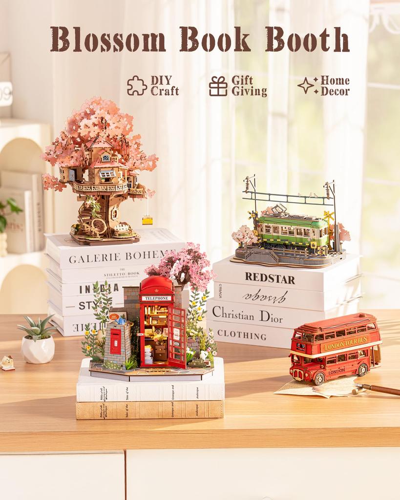 ROBOTIME Rolife Stand dei Fiori Puzzle 3D in Legno TGS05