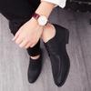 Black Men's Business Leather Shoes Minimalist Classic Style Design Fashion Party Daily Work and Office Shoes Retro