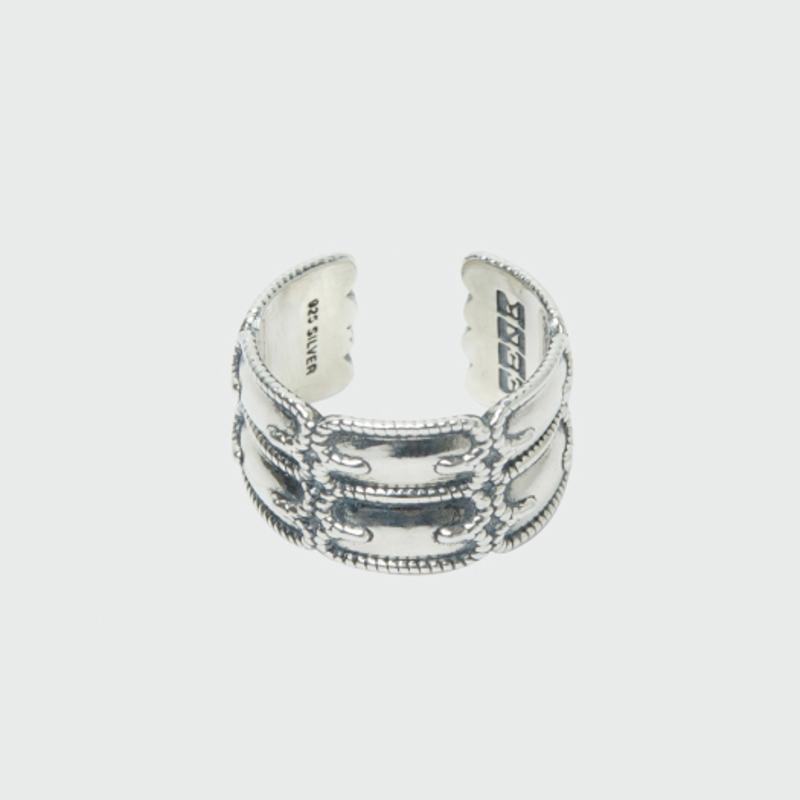 EENK WOLD Double-Band Logo Ring - Silver