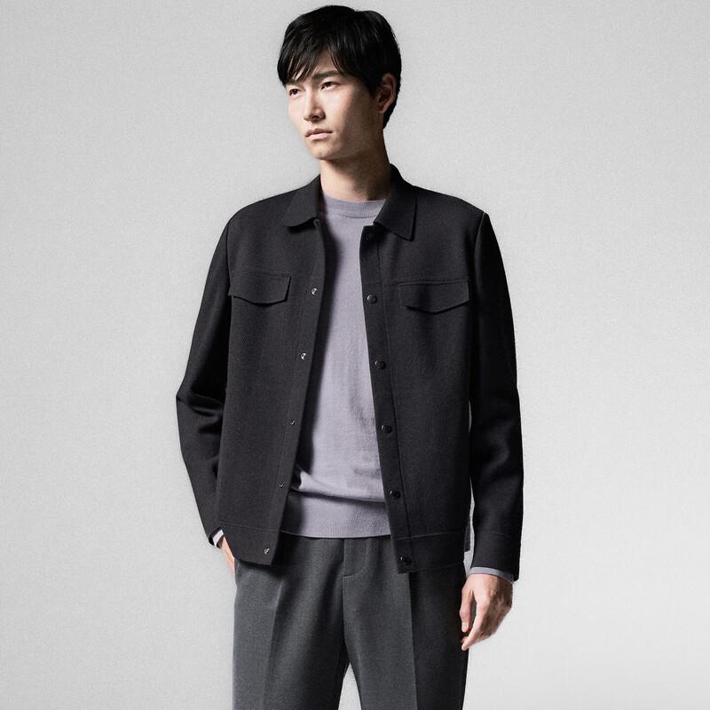 Saint Angelo Men's Casual Turn-Down Collar Button Jacket
