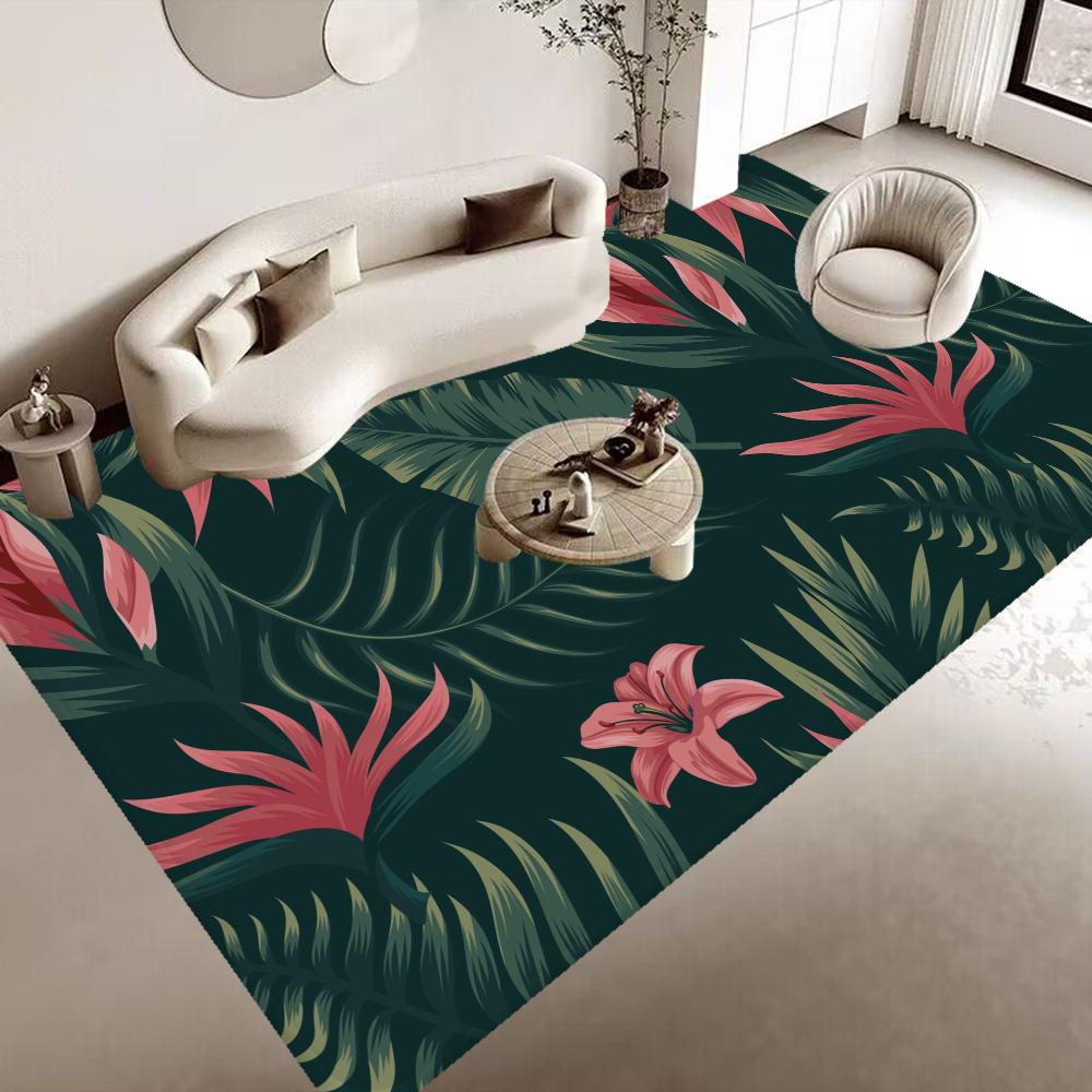 Tropisches Palmenblatt Kaktus Eingangstürmatte Rutschfest Wasserabsorbierend Langer Streifen Kissen Schlafzimmermatte Toilettenteppich