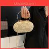 Borsa a Pochette da Sera in PU con Catena Metallizzata e Chiusura a Serratura per Uso Quotidiano