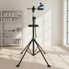 Two-Wheeled Vehicle Repair Stand Featuring Clamp Floor-Standing Bike Workstand
