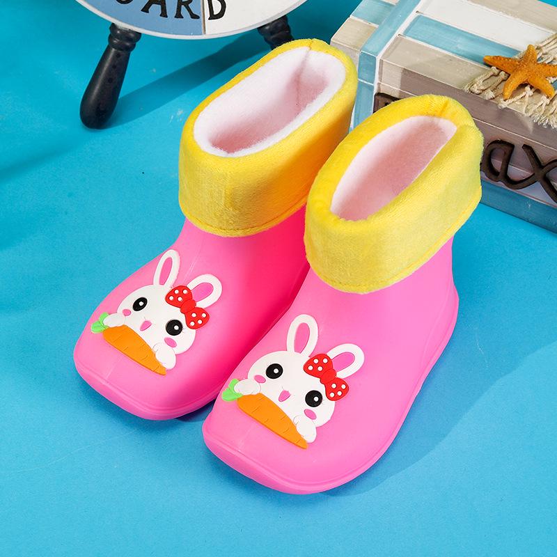 

Дитячі водонепроникні дощові черевики з мультяшними динозаврами зі шнурком, на бавовняній підкладці, для хлопчиків і дівчаток, ідеальні для дитячого садка. Inner 18cm (Size 29-30)