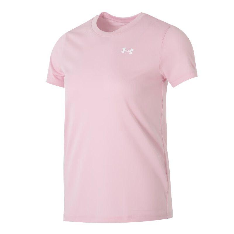 Under Armour Breathable Loose Short Sleeve T-Shirt Women Pink 1384231-647 S