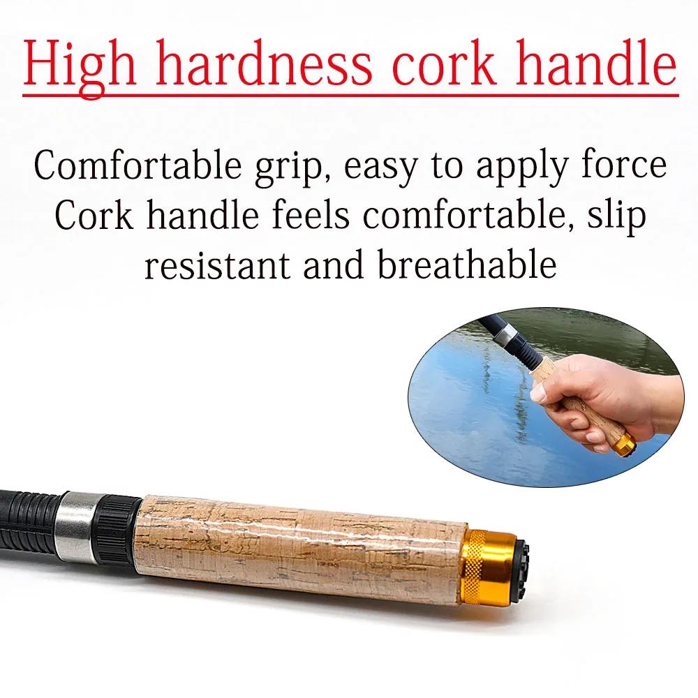 60cm H Action 2 Section Carbon Fiber Spinning Fishing Rod Shrimp Rods Ice Winter Fishing Pole Pros Accessories Kids River Tackle 260319