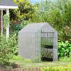 Walking Greenhouse with 4 Shelves Tomato Greenhouse Cold Frame with Door Green Steel PE 120 x 186 x 190 cm