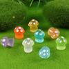 Mini Transparent Mushroom Ornaments for Moss Gardens and Balcony Potted Plants