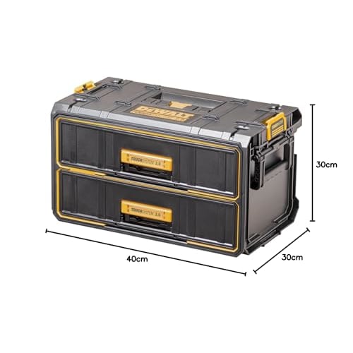 DeWalt Tough System 2.0 2-Tier Chest, Tool Box, Storage Case, Stackable Storage, Tough System 2.0 DWST83529-1