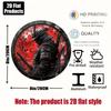 Samurai Wall Art Round Metal Sign Japanese Decor Aluminum Print