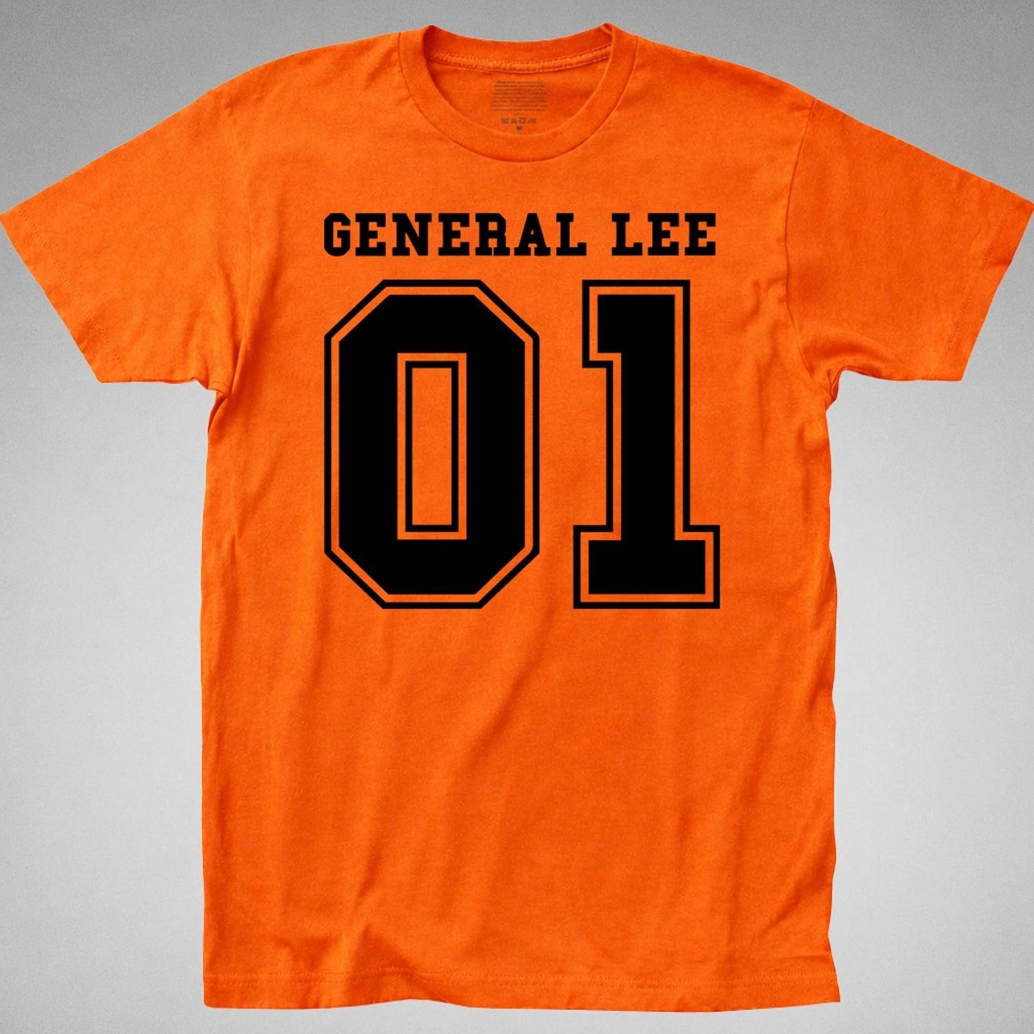 General Lee 01 Orange T-Shirt Retro Funny Daisy TV Dukes Hazzard Rebel Classic S
