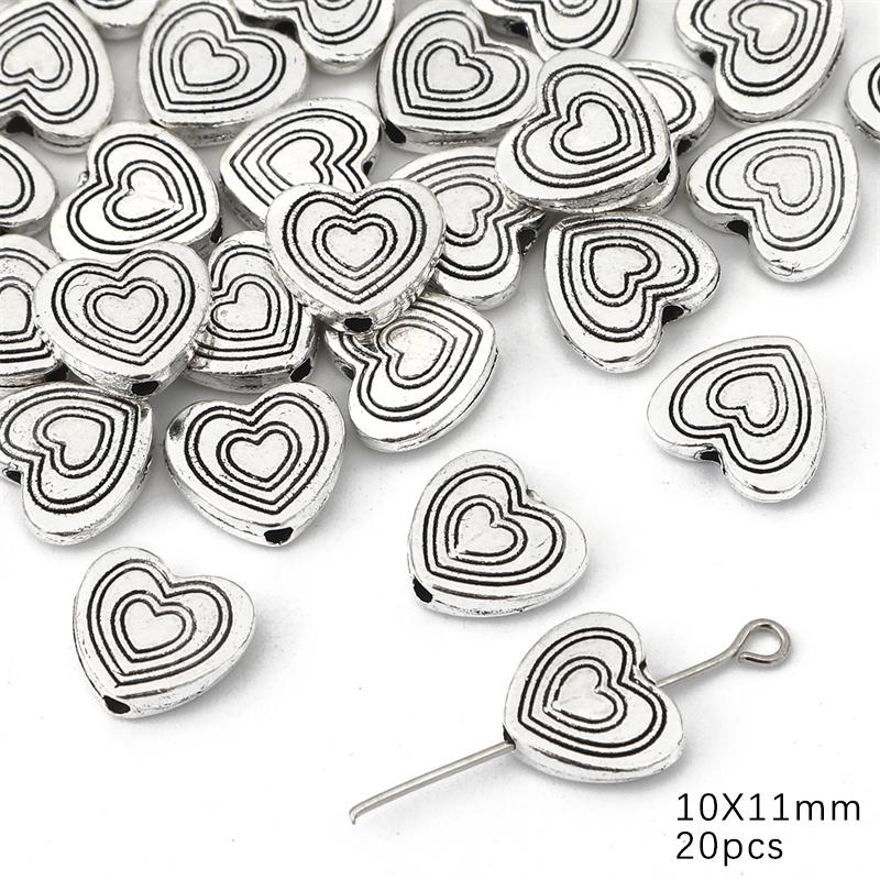 10-50 stk Legering Hjerte Butterfly Anheng Charms Shell Leaves Perler For DIY Armbånd Å gjøre smykker Funn