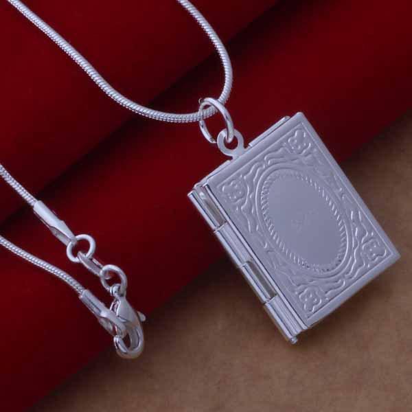 Wholesale 925 Sterling Silver Necklace Pendant Photo Frame For Women Luxury Fashion Wedding Engagement Jewelry Party