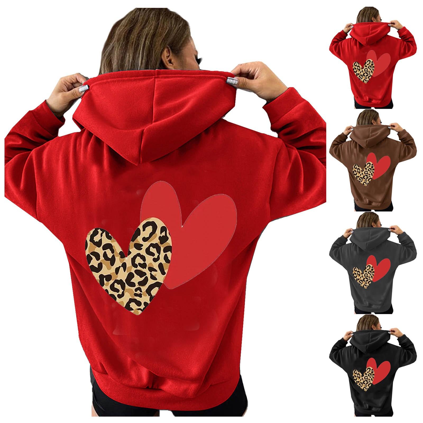 

Женская мода Повседневная свободная с вырезом с принтом с длинными рукавами толстовка