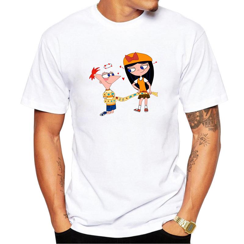 Phineas En Ferb 2026 Katoenen T-shirt Streetwear Korte Mouw T-shirts Mannen Vrouwen T-shirt Kleding Tops