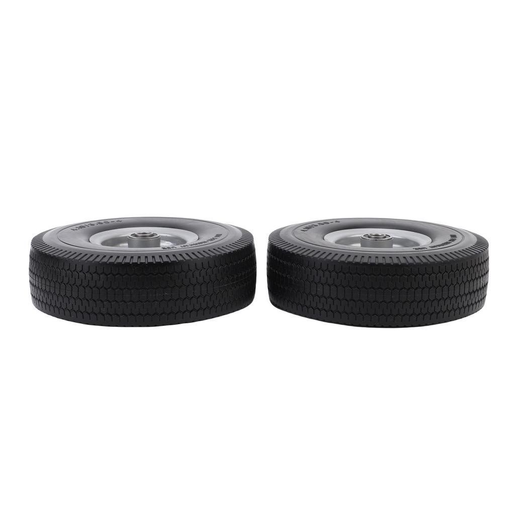 2PCS 10 Inch Solid Rubber Tire 4.10 3.50 4 In Anti Explosion Tire Solid Replacement Tires with 5 8 Inch Bearings 2.2in
