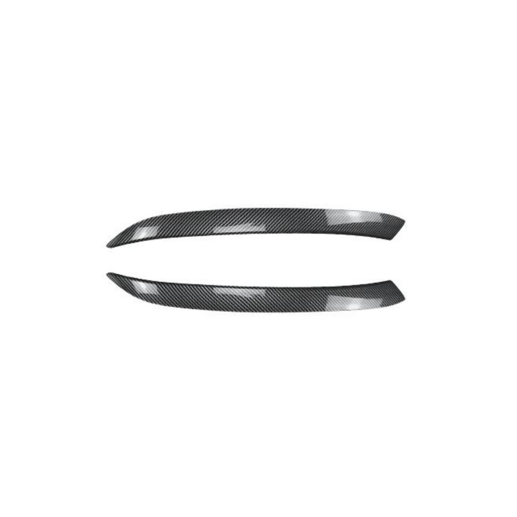 Car Headlight Head Lamp Eyebrow Eyelids Sticker Trim Cover For VW Caddy MK4 2020+ Carbon Fiber Look/Glossy Black