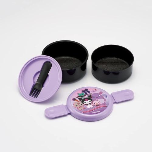 Skater Bento Box Kuromi Pretty Journey - Sanrio 500ml 2 Tier Round Antibacterial Made in Japan ONWR1AG-A