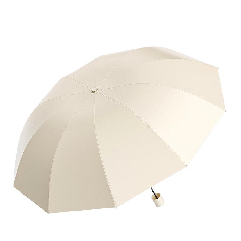 Reverse large umbrella Women's enlarged thickened reinforced weather and rain men's double sunscreen folding manual parasol
