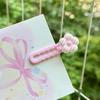 Korean Style Five-Petal Flower Hair Clip – Candy Color Plaid Wave Design for Girls