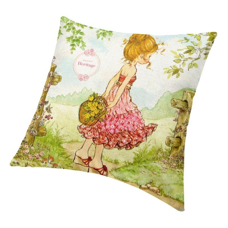 Sarah Kay Girl Cartoon Animation Square Pillowcover Decoration Cushions Throw Pillow For Living Room Double-Sided Printing