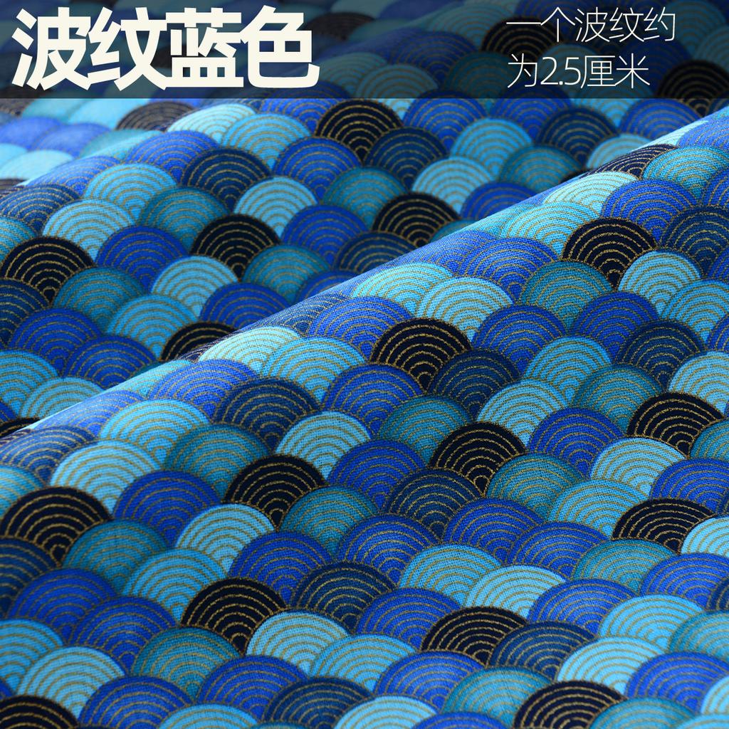 Bronzing Pure Cotton Japanese Fabric By The Meter for Clothing Cheongsam Hanfu Bag Tablecloths DIY Sewing Printed Cloth Colorful