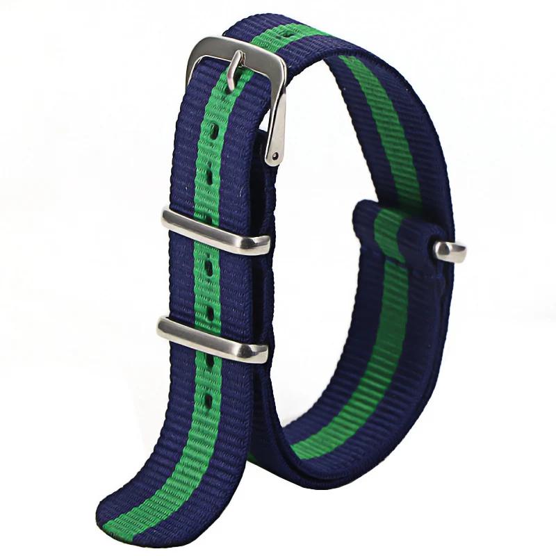 Sport Nylon Watch Band for Women&Men Watch Strap 18mm 20mm 22mm Army Sport Strap Fabric Nylon Watchband Buckle Belt