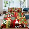 Grid Snowflake Tree 3D Printed Duvet Cover Set Christmas Theme Bedding Set Comfortable Soft Luxury Quilt Cover Set Pillowcases