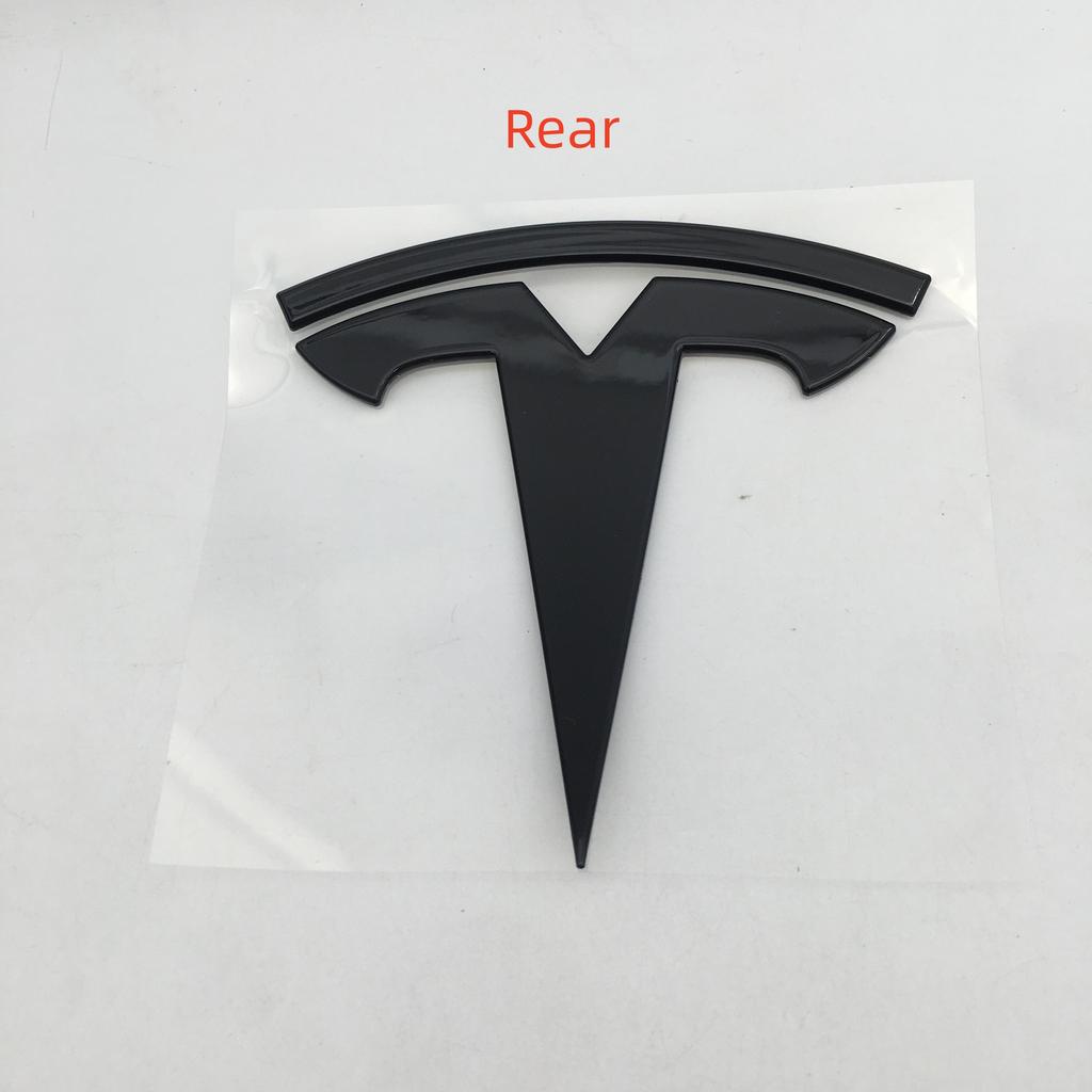 1-3 Stück glänzend schwarz für Tesla Model 3 Mode Y Auto Frontemblem Heck Kofferraum Lenkrad Aufkleber Abzeichen Decal Styling