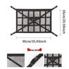 Car Roof Storage Mesh Pocket with Cross Direct Buckle - Dual Use Net for Car Roof Storage