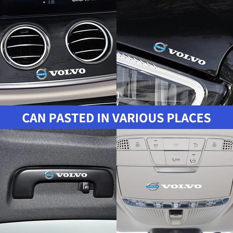 1/2/5/10Pcs Volvo Car Steering Wheel Logo Stickers, DIY Decorative Emblem Decals for Volvo XC40 XC60 XC90 S60 Auto Accessories