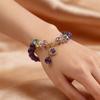Rhinestone Crystal Beads Bracelet Luxury Vintage Beaded Bracelet Zircon Inlay Pendant  Gift