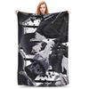 Super Warm BlanketGirls Boys Camping Cartoon Black Butler  Throw Blanket  Flannel Bedspread For Home Decor Sofa Bed Cover