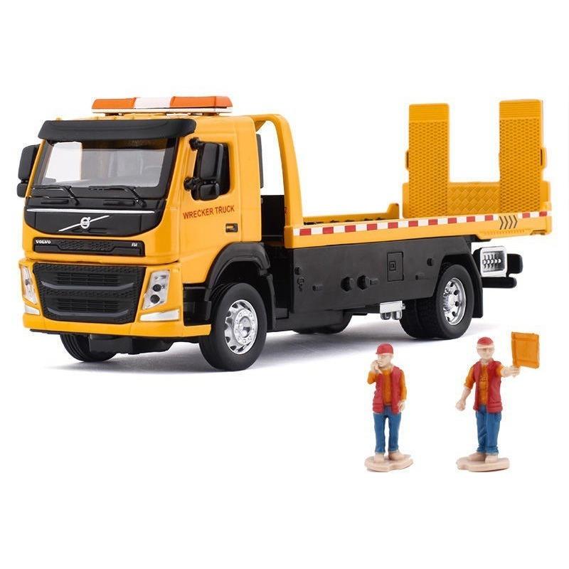 

1/50 VOLVO Фургон Тип Сплав Прицеп Модель Автомобиля Симуляция Детский Звук и Свет Сплав Модель Автомобиля Грузовик Игрушка для Мальчика жёлтый